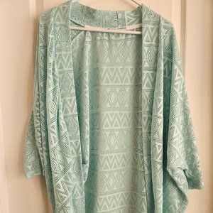 Maurices Kimono Robin Egg or Mint Shrug